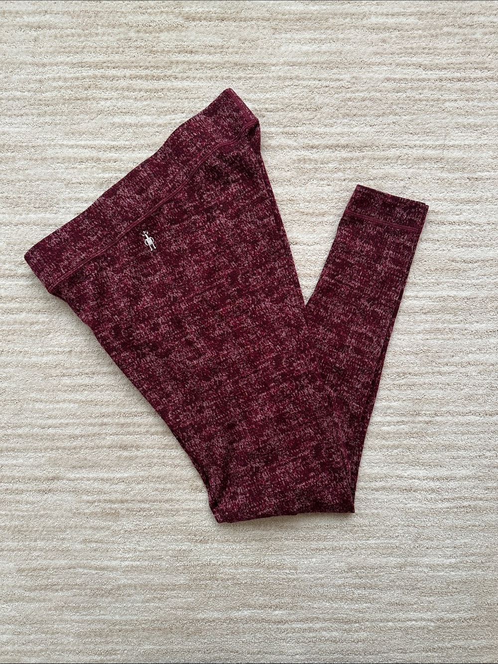 EUC Smartwool Merino 250 Bottom Base layer Merino Wool Fig (Red) Pattern Large